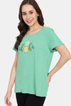 Rosaline Bloom Fest Knit Cotton Top (Pack of 2) -  Blue Green — thumbnail 3